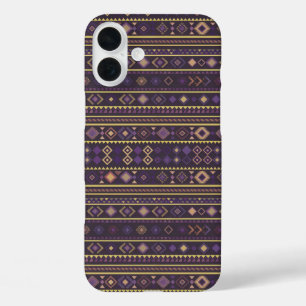 Etnische horizonstrepen iPhone 16 plus hoesje