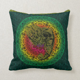 Etnische Indiase stijl - Mandala - Tribale olifant Kussen