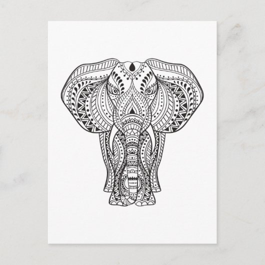 Etnische Indische olifant Briefkaart (Voorkant)