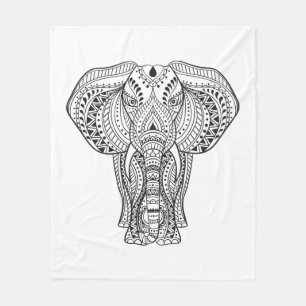 Etnische Indische olifant Fleece Deken