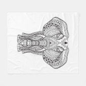 Etnische Indische olifant Fleece Deken (Voorkant (Horizontaal))