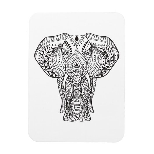 Etnische Indische olifant Magneet (Verticaal)