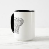 Etnische Indische olifant Mok (Voorkant links)