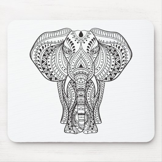 Etnische Indische olifant Muismat (Voorkant)