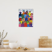 Etnische, interraciale, multiculturele poster (Keuken)