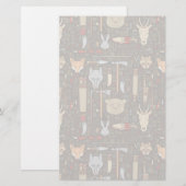 Etnische jachtpatronen briefpapier (Voorkant / Achterkant)