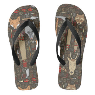Etnische jachtpatronen teenslippers