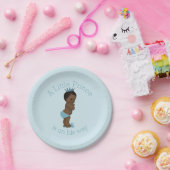 etnische kleine prins Baby shower blauw Papieren Bordje (Feest)