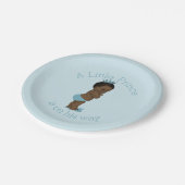 etnische kleine prins Baby shower blauw Papieren Bordje (Gekanteld)