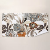 Etnische kunstbloemen en -bladeren badhanddoek (Badhanddoek)