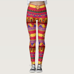 Etnische legging, stammenlegging voor vrouwen leggings