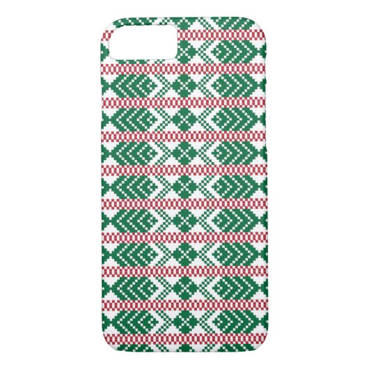 Etnische Letse groene en rode stammen Case-Mate iPhone Case (Achterkant)