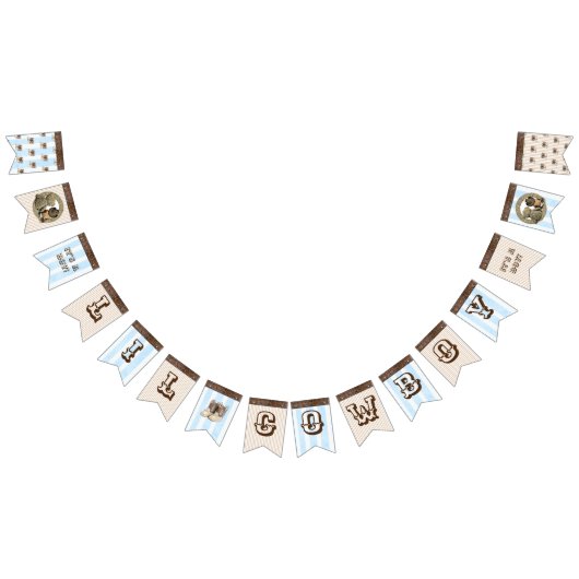 Etnische Lil Cowboy Baby shower Vlag Banner (Alle)