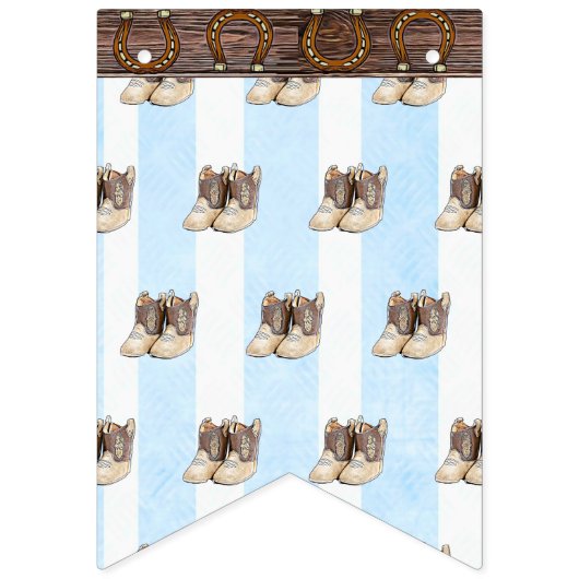 Etnische Lil Cowboy Baby shower Vlag Banner (Eerste vlag)