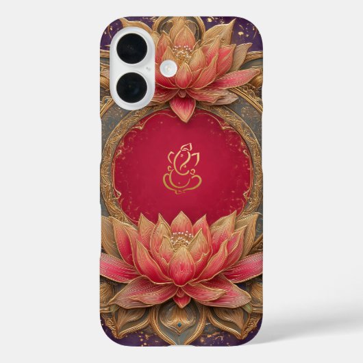 Etnische Lotus Indiase God Ganesh Case-Mate iPhone Case (Achterkant)