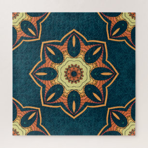 Etnische mandala: naadloos  patroon legpuzzel