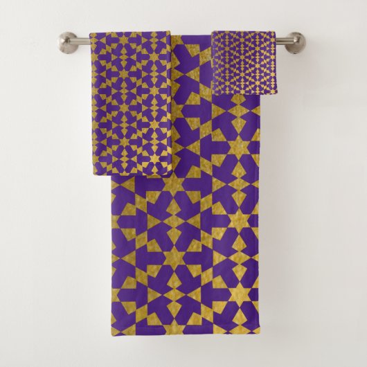 Etnische Marokkaanse geometrische mozaïekpatroon Bad Handdoek (Insitu)
