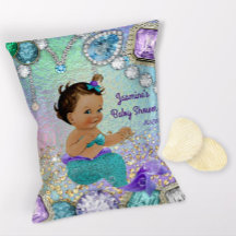 Etnische Meermin Baby Shower Chip Zak Verpakkingen