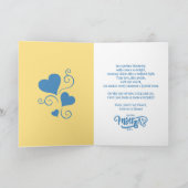 Etnische Moeder & Zoon Blauw/Geel Gelukkige Moeder Kaart (Binnen)