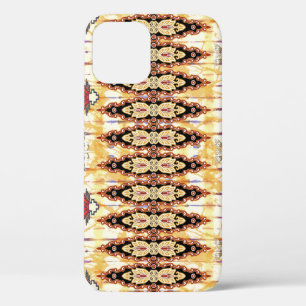 Etnische Mogal: bloemendigitaal patroon iPhone 12 Hoesje