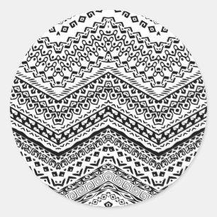 Etnische motieven 2 ronde sticker