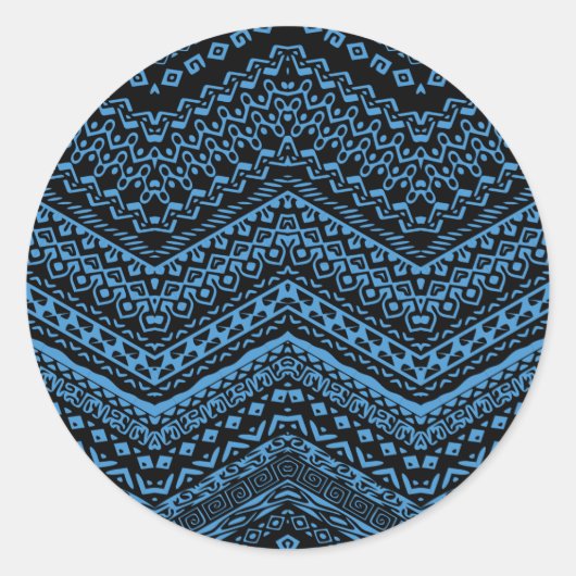 Etnische Motifs 5 Ronde Sticker (Voorkant)