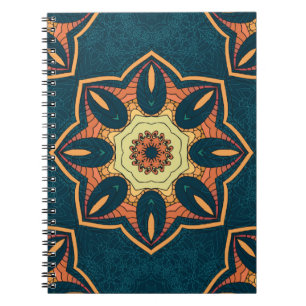 Etnische naadloze patronen met mandala. illustrati notitieboek
