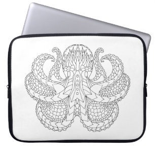 Etnische Octopus Laptop Sleeve