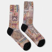 Etnische Patchwork Abstracte Crew Sokken (Rechts)