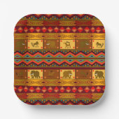 Etnische patronen papieren bordje (Voorkant)