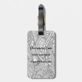 Etnische patroon 3 bagagelabel (Achterkant verticaal)