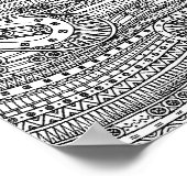 Etnische Patroon Doodle 2 Poster (Hoek)