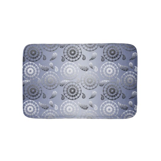 etnische poho paisley grijs patroon badmat (Voorkant)