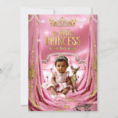 Etnische Princess Roze Baby shower Baby Deer Kaart (Voorkant)