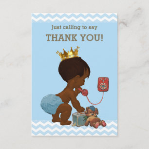 Etnische prins aan de telefoon Dank u Chevrons Bedankkaart