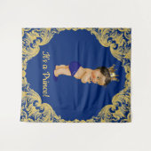 Etnische Prins Baby Shower Achtergrond Wandkleed (Voorkant (horizontaal))