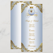 Etnische Prins Baby Shower Menu (Voorkant / Achterkant)