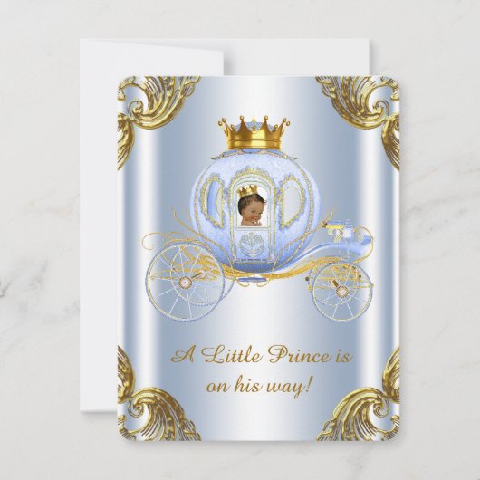 Etnische Prins Koninklijke Koets Prins Baby Shower Kaart (Voorkant)