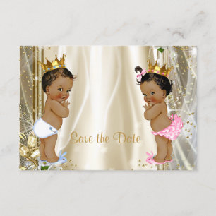 Etnische Prins Prinses Baby Shower Save The Date