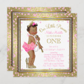 Etnische Prinses 1e Verjaardagsfeest Kaart (Voorkant / Achterkant)