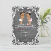 Etnische prinses, Baby shower Kaart (Staand voorkant)