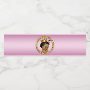 Etnische Prinses Babyshower Waterfleslabels Waterfles Etiket