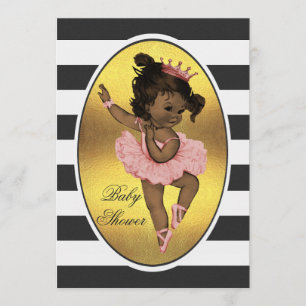 Etnische prinses Ballerina Gold Foil Stripes Kaart