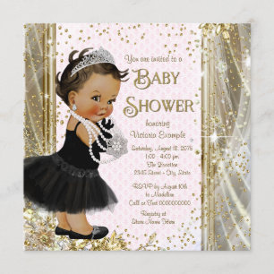 Etnische Prinses Little Lady Pink Gold Baby shower Kaart