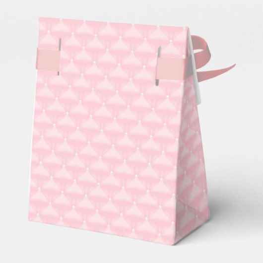 Etnische prinses tweeling gewatteerd roze Baby sho Bedankdoosjes (Achterkant)