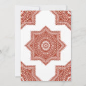 Etnische rode Marokkaanse bruiloft uitnodiging (Achterkant)
