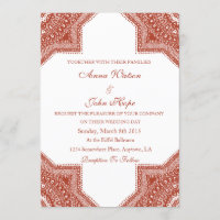 Etnische rode Marokkaanse bruiloft uitnodiging