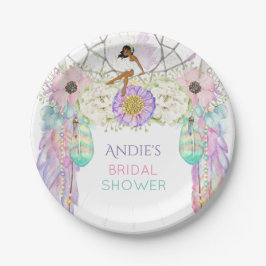 Etnische sprookjesvanger Boho draagt kristallen Papieren Bordje