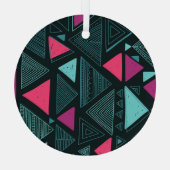 Etnische stam Boho: Doodle . Glas Ornament (Achterkant)