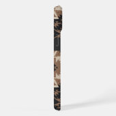 Etnische stammodderdoek zwart en bruin iPhone hoesje (Rechterkant)